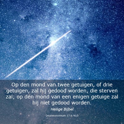 Picture 03 - Deuteronomium 17:6 NLD - Op den mond van twee getuigen, of drie getuigen, - Bible Verse Picture