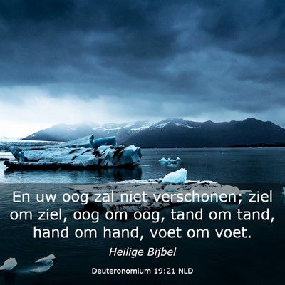 Picture 03 - Deuteronomium 19:21 NLD - En uw oog zal niet verschonen; ziel om ziel, oog - Bible Verse Picture