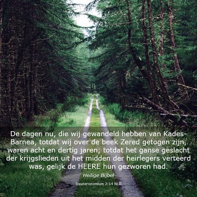 Picture 03 - Deuteronomium 2:14 NLD - De dagen nu, die wij gewandeld hebben van - Bible Verse Picture