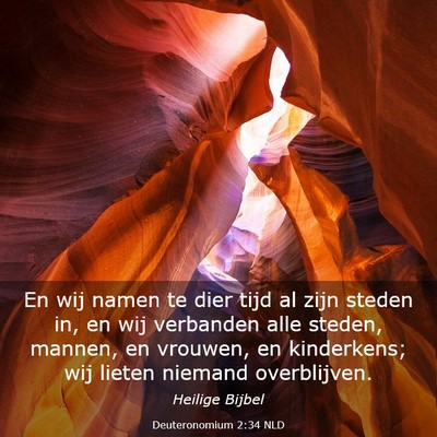 Picture 03 - Deuteronomium 2:34 NLD - En wij namen te dier tijd al zijn steden in, en - Bible Verse Picture