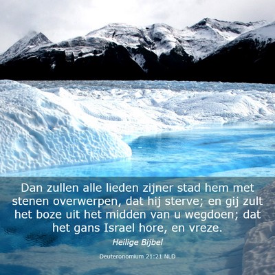 Picture 03 - Deuteronomium 21:21 NLD - Dan zullen alle lieden zijner stad hem met stenen - Bible Verse Picture