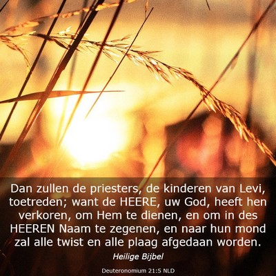 Picture 03 - Deuteronomium 21:5 NLD - Dan zullen de priesters, de kinderen van Levi, - Bible Verse Picture