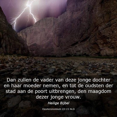 Picture 03 - Deuteronomium 22:15 NLD - Dan zullen de vader van deze jonge dochter en - Bible Verse Picture