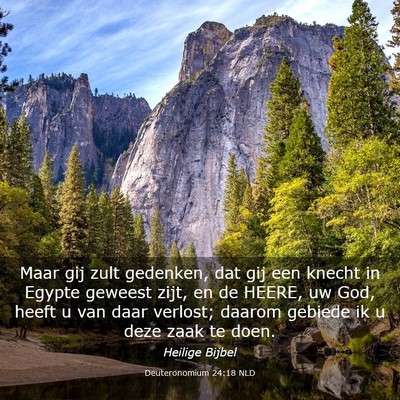 Picture 03 - Deuteronomium 24:18 NLD - Maar gij zult gedenken, dat gij een knecht in - Bible Verse Picture