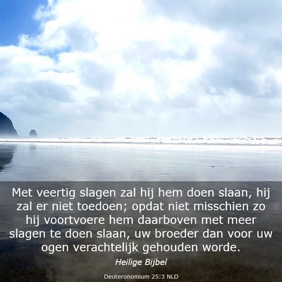 Picture 03 - Deuteronomium 25:3 NLD - Met veertig slagen zal hij hem doen slaan, hij - Bible Verse Picture