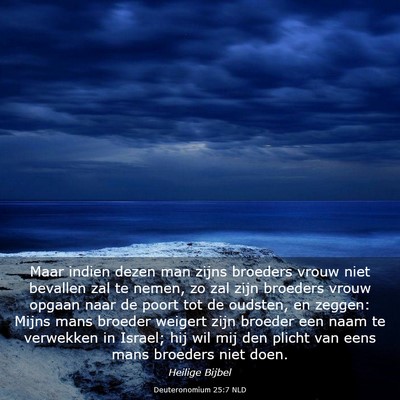 Picture 03 - Deuteronomium 25:7 NLD - Maar indien dezen man zijns broeders vrouw niet - Bible Verse Picture