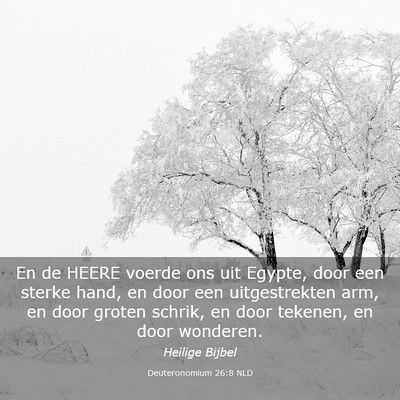 Picture 03 - Deuteronomium 26:8 NLD - En de HEERE voerde ons uit Egypte, door een - Bible Verse Picture