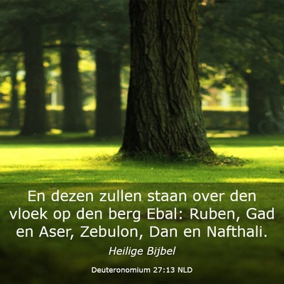Picture 03 - Deuteronomium 27:13 NLD - En dezen zullen staan over den vloek op den berg - Bible Verse Picture