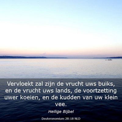 Picture 03 - Deuteronomium 28:18 NLD - Vervloekt zal zijn de vrucht uws buiks, en de - Bible Verse Picture