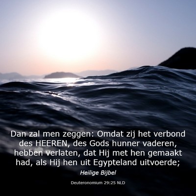 Picture 03 - Deuteronomium 29:25 NLD - Dan zal men zeggen: Omdat zij het verbond des - Bible Verse Picture
