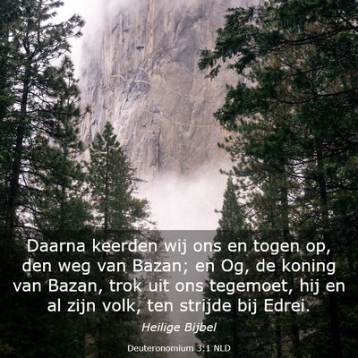 Picture 03 - Deuteronomium 3:1 NLD - Daarna keerden wij ons en togen op, den weg van - Bible Verse Picture