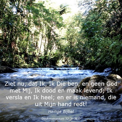 Picture 03 - Deuteronomium 32:39 NLD - Ziet nu, dat Ik, Ik Die ben, en geen God met Mij, - Bible Verse Picture