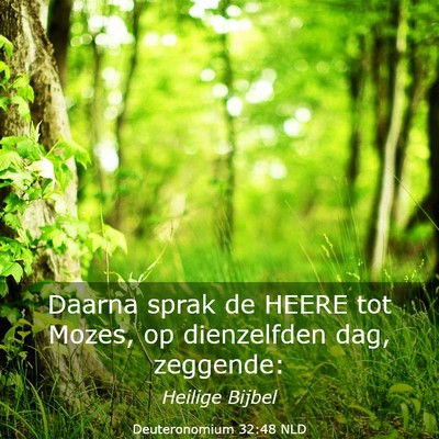 Picture 03 - Deuteronomium 32:48 NLD - Daarna sprak de HEERE tot Mozes, op dienzelfden - Bible Verse Picture