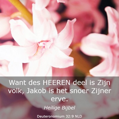 Picture 03 - Deuteronomium 32:9 NLD - Want des HEEREN deel is Zijn volk, Jakob is het - Bible Verse Picture
