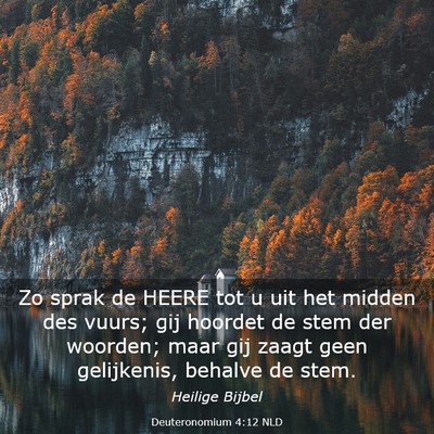 Picture 03 - Deuteronomium 4:12 NLD - Zo sprak de HEERE tot u uit het midden des vuurs; - Bible Verse Picture
