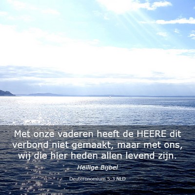 Picture 03 - Deuteronomium 5:3 NLD - Met onze vaderen heeft de HEERE dit verbond niet - Bible Verse Picture
