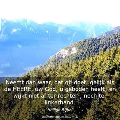 Picture 03 - Deuteronomium 5:32 NLD - Neemt dan waar, dat gij doet, gelijk als de - Bible Verse Picture