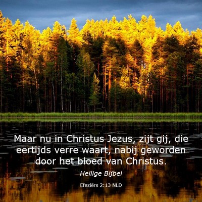 Picture 03 - Efeziërs 2:13 NLD - Maar nu in Christus Jezus, zijt gij, die eertijds - Bible Verse Picture