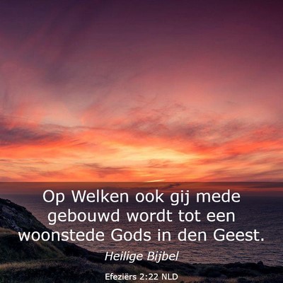 Picture 03 - Efeziërs 2:22 NLD - Op Welken ook gij mede gebouwd wordt tot een - Bible Verse Picture