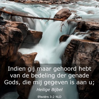 Picture 03 - Efeziërs 3:2 NLD - Indien gij maar gehoord hebt van de bedeling der - Bible Verse Picture