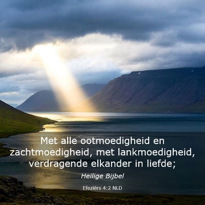Picture 03 - Efeziërs 4:2 NLD - Met alle ootmoedigheid en zachtmoedigheid, met - Bible Verse Picture