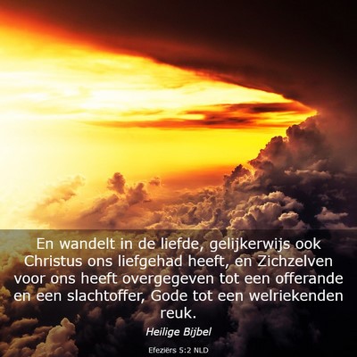 Picture 03 - Efeziërs 5:2 NLD - En wandelt in de liefde, gelijkerwijs ook - Bible Verse Picture