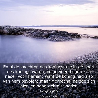 Picture 03 - Esther 3:2 NLD - En al de knechten des konings, die in de poort - Bible Verse Picture