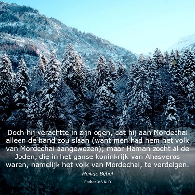 Picture 03 - Esther 3:6 NLD - Doch hij verachtte in zijn ogen, dat hij aan - Bible Verse Picture