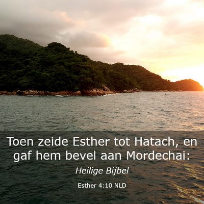Picture 03 - Esther 4:10 NLD - Toen zeide Esther tot Hatach, en gaf hem bevel - Bible Verse Picture