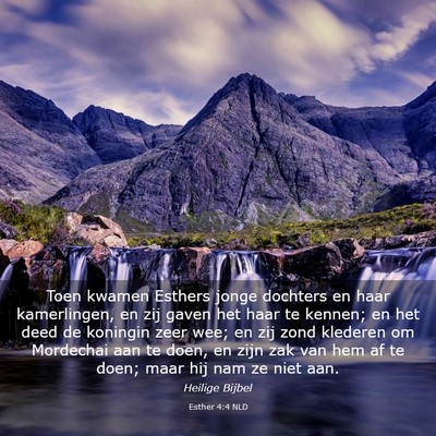 Picture 03 - Esther 4:4 NLD - Toen kwamen Esthers jonge dochters en haar - Bible Verse Picture