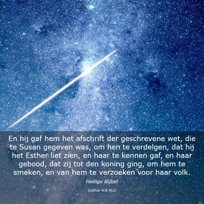 Picture 03 - Esther 4:8 NLD - En hij gaf hem het afschrift der geschrevene wet, - Bible Verse Picture