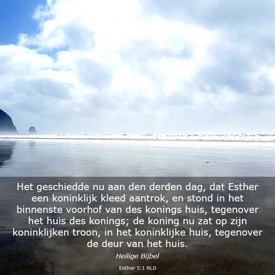 Picture 03 - Esther 5:1 NLD - Het geschiedde nu aan den derden dag, dat Esther - Bible Verse Picture