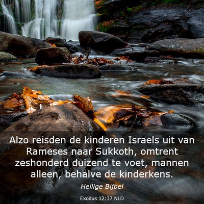 Picture 03 - Exodus 12:37 NLD - Alzo reisden de kinderen Israels uit van Rameses - Bible Verse Picture