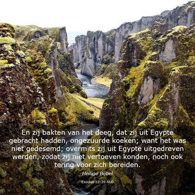 Picture 03 - Exodus 12:39 NLD - En zij bakten van het deeg, dat zij uit Egypte - Bible Verse Picture