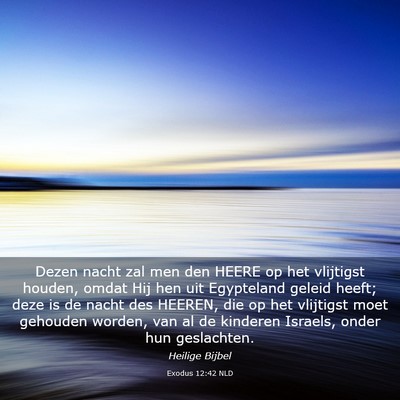 Picture 03 - Exodus 12:42 NLD - Dezen nacht zal men den HEERE op het vlijtigst - Bible Verse Picture