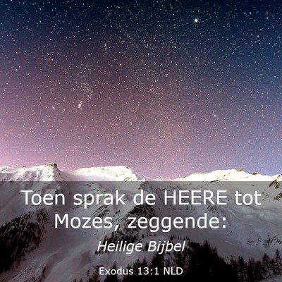 Picture 03 - Exodus 13:1 NLD - Toen sprak de HEERE tot Mozes, - Bible Verse Picture
