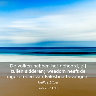 Picture 03 - Exodus 15:14 NLD - De volken hebben het gehoord, zij zullen - Bible Verse Picture