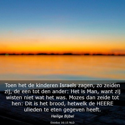 Picture 03 - Exodus 16:15 NLD - Toen het de kinderen Israels zagen, zo zeiden - Bible Verse Picture