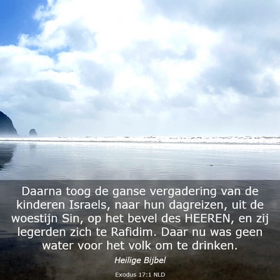 Picture 03 - Exodus 17:1 NLD - Daarna toog de ganse vergadering van de kinderen - Bible Verse Picture