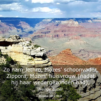 Picture 03 - Exodus 18:2 NLD - Zo nam Jethro, Mozes' schoonvader, Zippora, - Bible Verse Picture