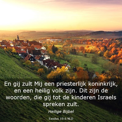 Picture 03 - Exodus 19:6 NLD - En gij zult Mij een priesterlijk koninkrijk, en - Bible Verse Picture