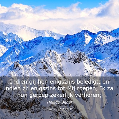 Picture 03 - Exodus 22:23 NLD - Indien gij hen enigszins beledigt, en indien zij - Bible Verse Picture