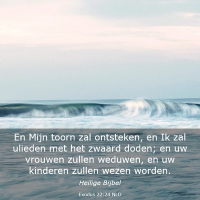 Picture 03 - Exodus 22:24 NLD - En Mijn toorn zal ontsteken, en Ik zal ulieden - Bible Verse Picture