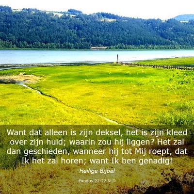 Picture 03 - Exodus 22:27 NLD - Want dat alleen is zijn deksel, het is zijn kleed - Bible Verse Picture