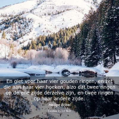 Picture 03 - Exodus 25:12 NLD - En giet voor haar vier gouden ringen, en zet die - Bible Verse Picture