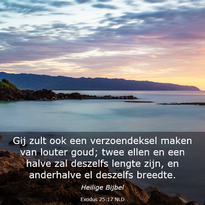 Picture 03 - Exodus 25:17 NLD - Gij zult ook een verzoendeksel maken van louter - Bible Verse Picture