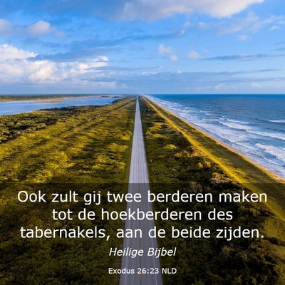 Picture 03 - Exodus 26:23 NLD - Ook zult gij twee berderen maken tot de - Bible Verse Picture