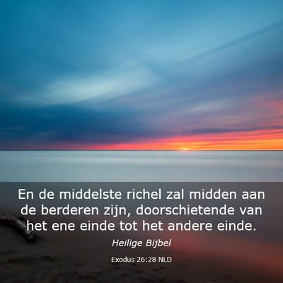 Picture 03 - Exodus 26:28 NLD - En de middelste richel zal midden aan de berderen - Bible Verse Picture
