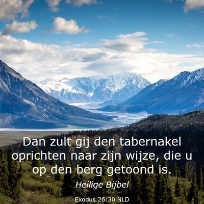 Picture 03 - Exodus 26:30 NLD - Dan zult gij den tabernakel oprichten naar zijn - Bible Verse Picture
