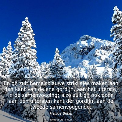 Picture 03 - Exodus 26:4 NLD - En gij zult hemelsblauwe striklisjes maken aan - Bible Verse Picture